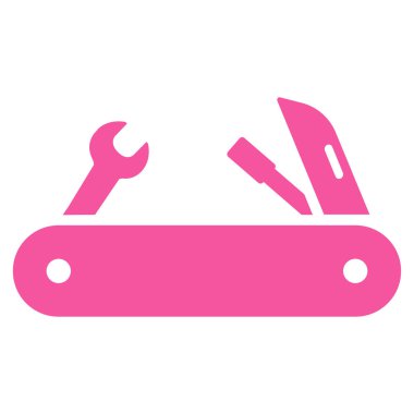 Multi-Tools Knife Flat Vector Icon clipart