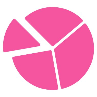 Pasta grafiği düz vektör simgesi