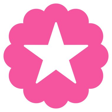 Yıldız kalite etiketi düz vektör simgesi