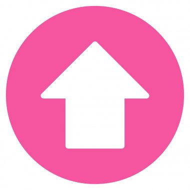 Yukarı ok düz vektör simgesi