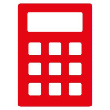 hesap makinesi düz vektör simgesi