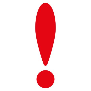 Ünlem işareti düz vektör simgesi