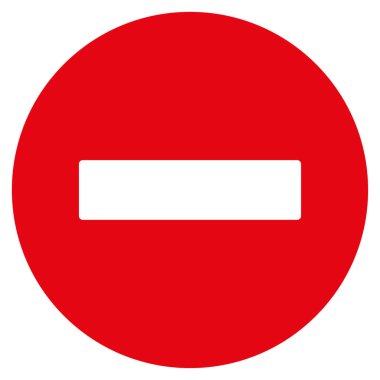 Yasak düz vektör simgesi