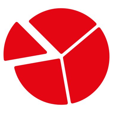 Pasta grafiği düz vektör simgesi