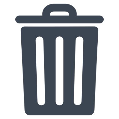 Çöp Kovası düz vektör simgesi