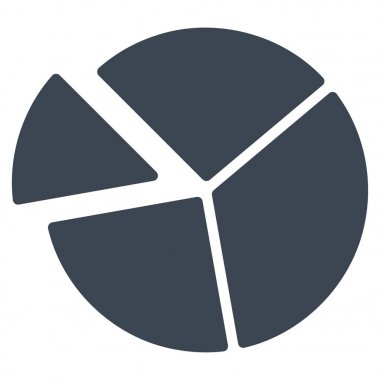 Pasta grafiği düz vektör simgesi