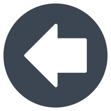 Önceki ok düz vektör simgesi