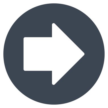 Sağ ok düz vektör simgesi