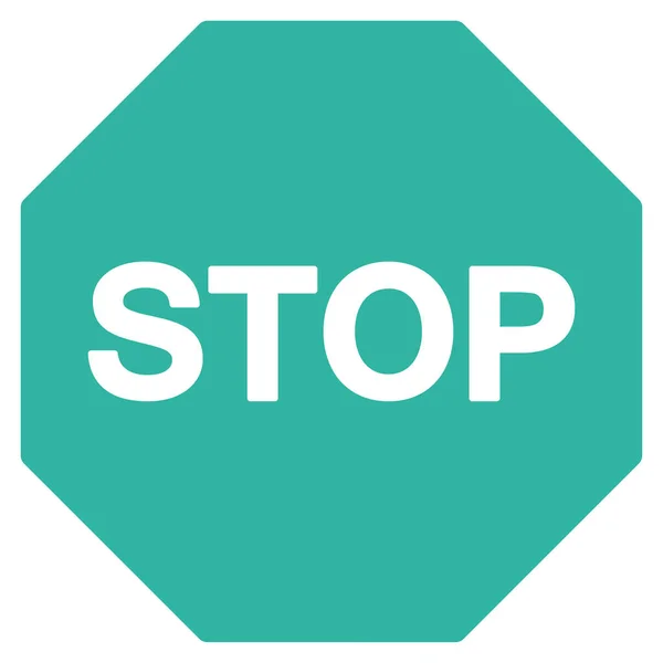 Stop Sign Icono vector plano — Vector de stock