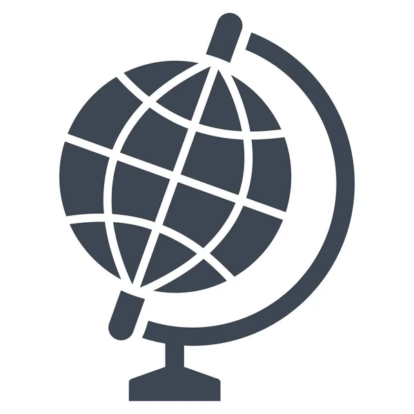 Ikona wektora płaskiego kuli ziemskiej — Wektor stockowy