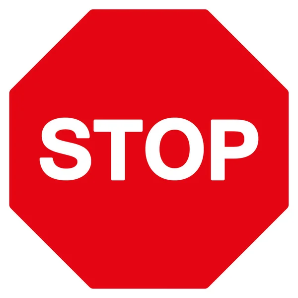 Stop Sign Flat Vector Icon — Stock Vector