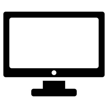 Bilgisayar düz vektör simge görüntüle