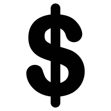 Dolar düz vektör simgesi