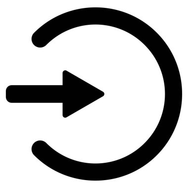 Giriş düz vektör simgesi