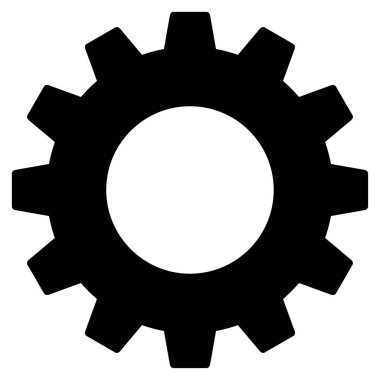 dişli düz vektör simgesi