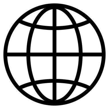 dünya düz vektör simgesi