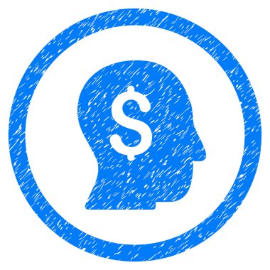 İşadamı grenli simgesi yuvarlak