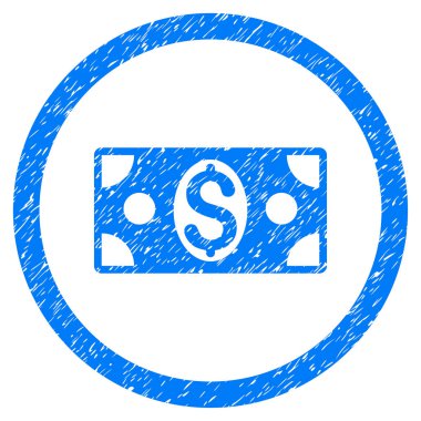 Doları banknot grenli simgesi yuvarlak