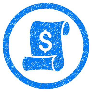 Mali alış irsaliyesi Roll grenli simgesi yuvarlak