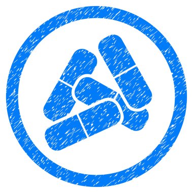 Hapları grenli simgesi yuvarlak