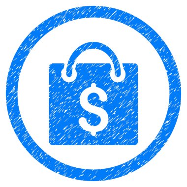 Grenli simgesi alışveriş çantası yuvarlak