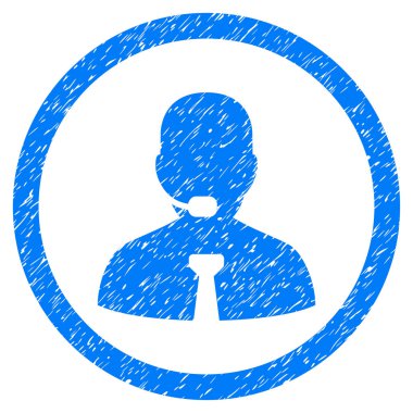 Çağrı Merkezi operatörü grenli simgesi yuvarlak