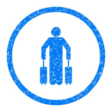 Yolcu Bagaj grenli simgesi yuvarlak