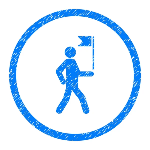 Grenli simge Kılavuzu bayrağı ile yuvarlak