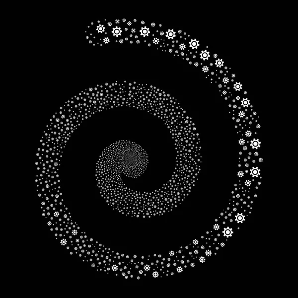 Cogwheel feux d'artifice Spirale — Image vectorielle