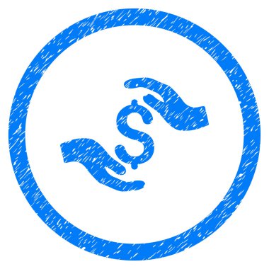 Doları bakım yuvarlak eller grenli simgesi