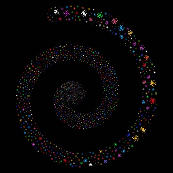 Galaxy Fireworks spiraal — Stockvector
