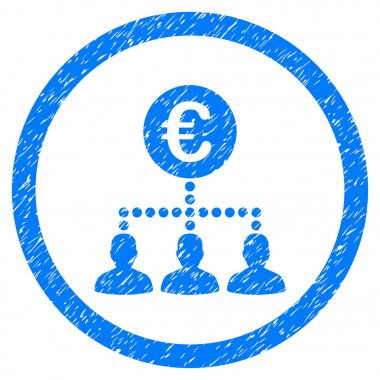 Euro ödeme müşteri simgesini lastik damgası yuvarlak