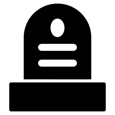 Mezar taşı vektör simge düz