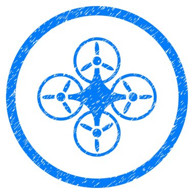 Hava dron grenli simgesi yuvarlak