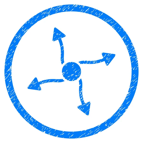 Křivka šipky zaoblené zrnitý ikonu — Stockový vektor
