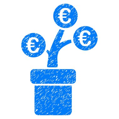 Avrupa ağaç Pot simgesi Grunge filigran