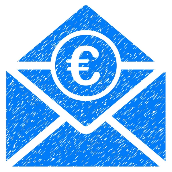 Euro Mail ikonra Grunge vízjel — Stock Vector
