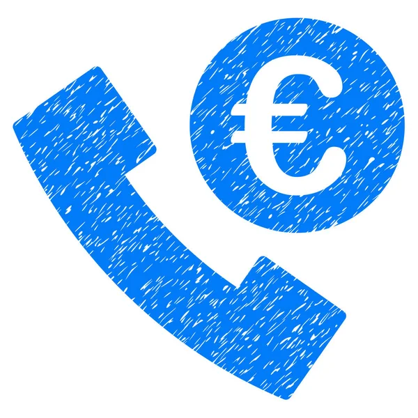 Euro Puhelin Tilauksen kuvake Grunge Vesileima — vektorikuva
