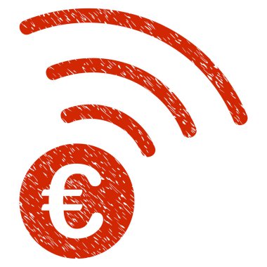 Euro simgesi Grunge filigran duyurdu