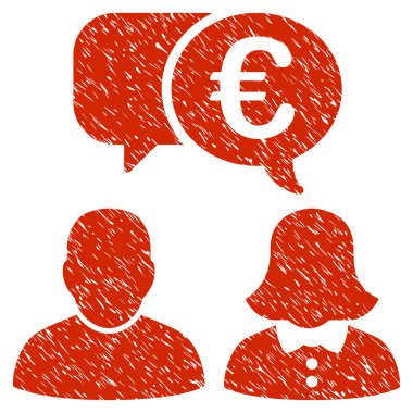 Avrupa sohbet simgesi Grunge filigran