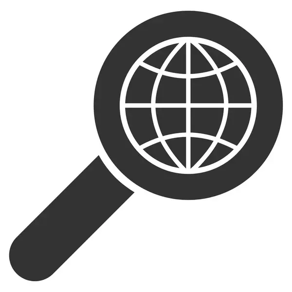 Buscar Globe Place Flat Vector Icon — Vector de stock