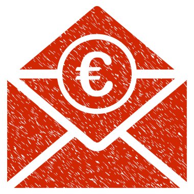 Euro posta simgesini Grunge filigran