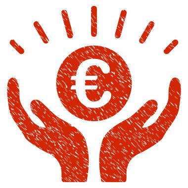 Euro refah simgesi Grunge filigran