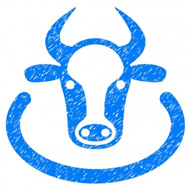 İnek alan simgesi Grunge filigran