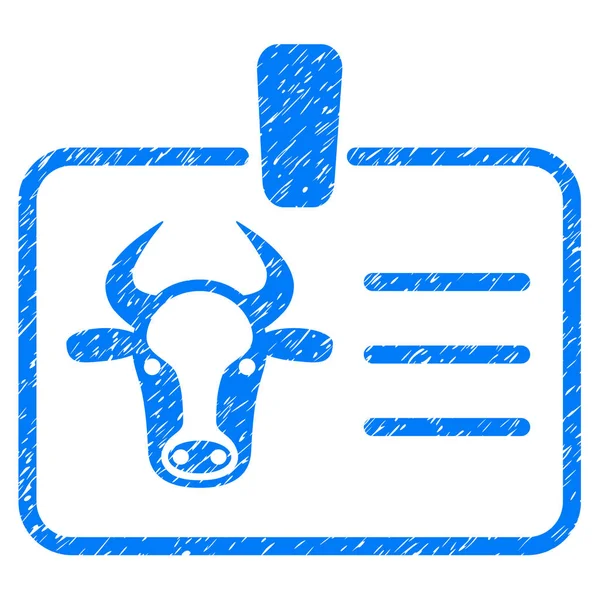 Insignia de vaca Icono Grunge Watermark — Vector de stock