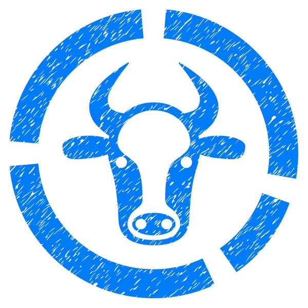 Cow Diagram ikonen Grunge vattenstämpel — Stock vektor