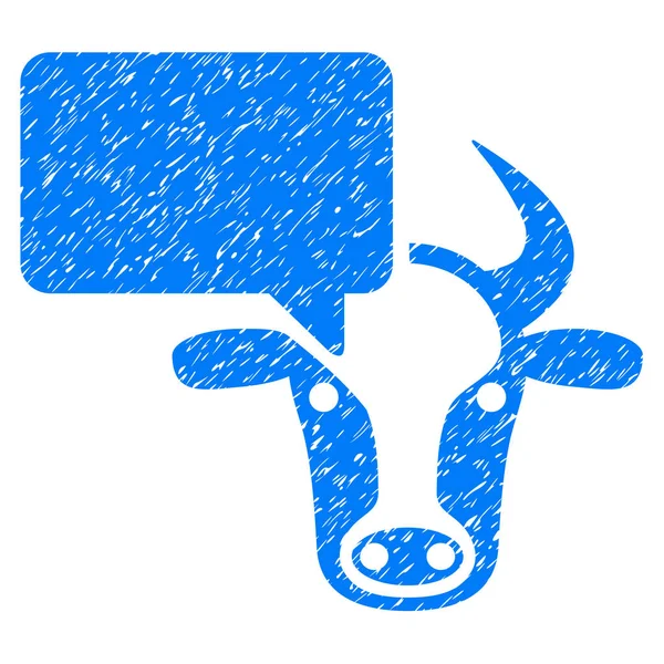 Opinión de la vaca Icono Grunge marca de agua — Vector de stock