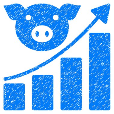 Grafik simge Grunge filigran büyüyen domuz