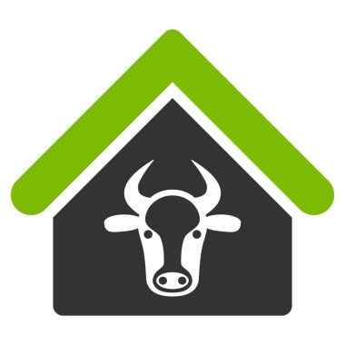 Sığır çiftliği düz vektör simgesi
