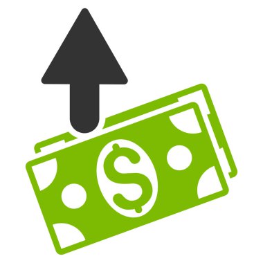 Masraflar düz vektör simgesi